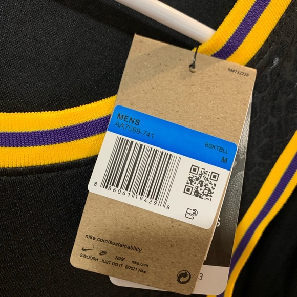 Nike Kobe Black Mamba Mentality Lakers City Edition Swingman Jersey Medium - Picture 3 of 5